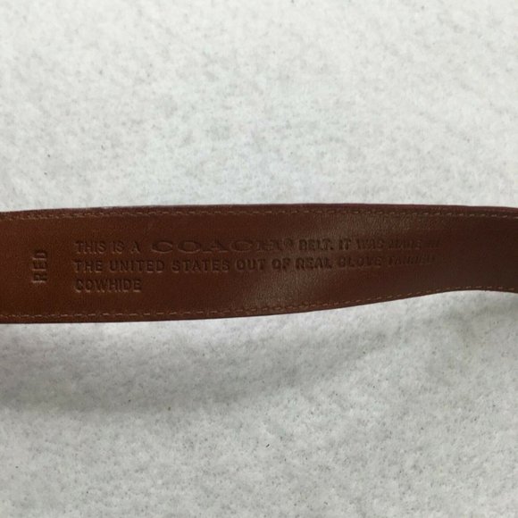 Coach Belt Womens Medium Red Leather Silver Buckle Dress Casual 3924 - Picture 7 of 8